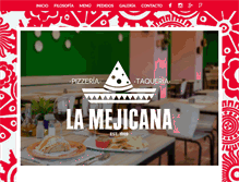 Tablet Screenshot of pizzerialamejicana.com